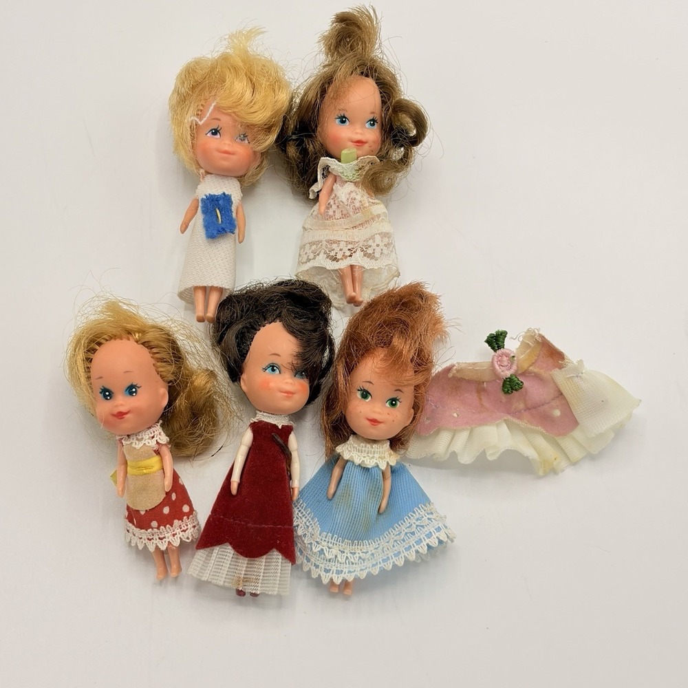 Vintage Mattel The Littles Dolls 1980 Lot Of 5 Dolls Read